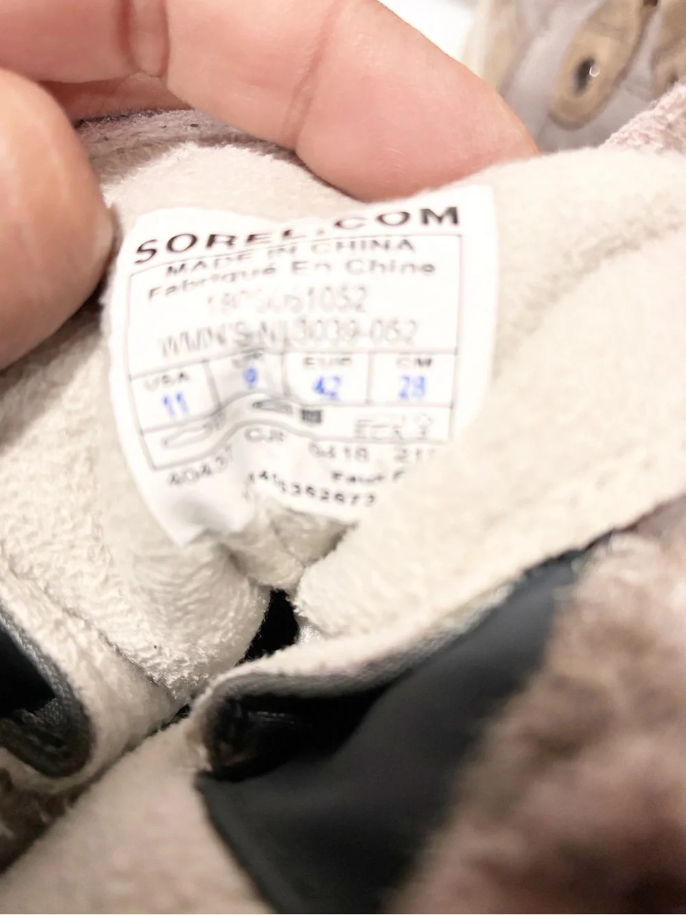 Sorel Boots NL-3039-052 Explorer Joan Shearling Gray Leather Bootie Size 11
